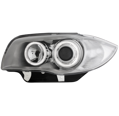 Faros Delanteros Bmw 1er E87 04-07 _ 2 Angel Eyes _ Grey