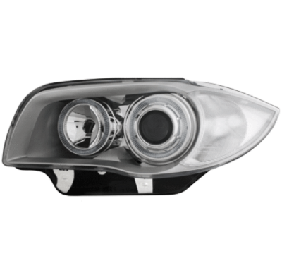 Faros Delanteros Bmw 1er E87 04-07 _ 2 Angel Eyes _ Cromado