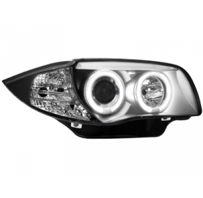 Faros Delanteros Bmw 1er E87/81 04-09 _2 Ccfl Slr _ Negro