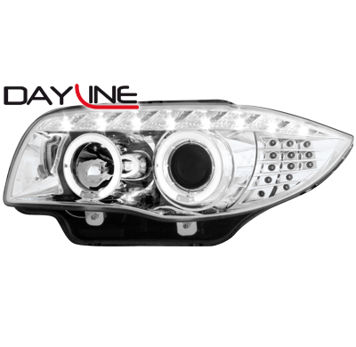 Faros Luz Diurna Bmw 1er E87/81 04-09_Cromado