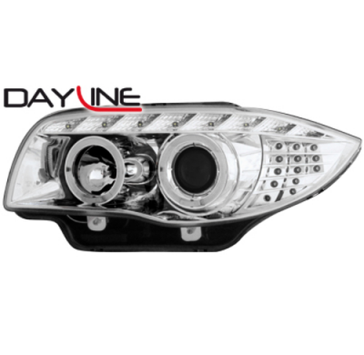 Faros Luz Diurna Bmw 1er E87/81 04-09_Cromado