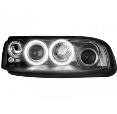 Faros Delanteros Fiat Punto 99-03 _ 2 Ccfl Slr _ Negro