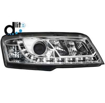 Faros Luz Diurna Homologacion R87 Fiat Stilo 01-08 _ Luz Diurna _ Cromado