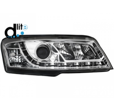 Faros Luz Diurna Homologacion R87 Fiat Stilo 01-08 _ Luz Diurna _ Cromado