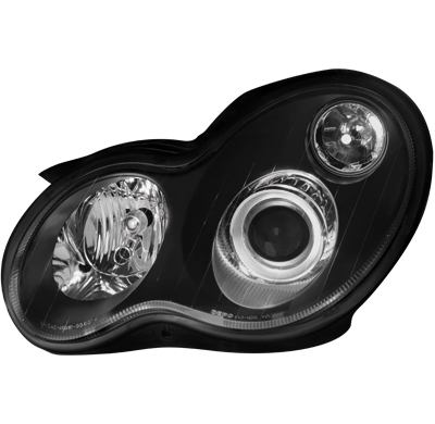 Faros Delanteros Mercedes Benz W203 C Class 00-06_Xenon_Negro