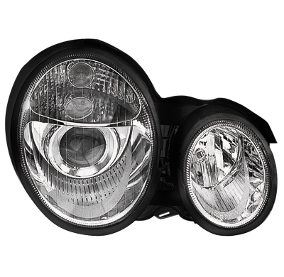 Faros Delanteros Mercedes Benz W210 E Class 95-98_Xenon_Cromado