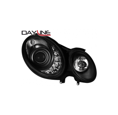 Faros Luz Diurna Mercedes B. W211 02-06 _ Para Xenon Original _ Black