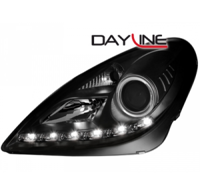 Faros Luz Diurna Mercedes Benz Slk R171 04-11 _Negro