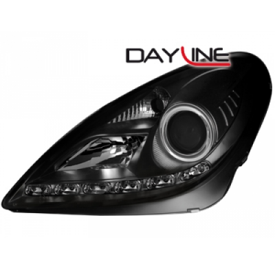 Faros Luz Diurna Mercedes Benz Slk R171 04-11 _Negro