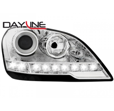 Faros Luz Diurna Mercedes Benz W164 M 08+ _ Cromado
