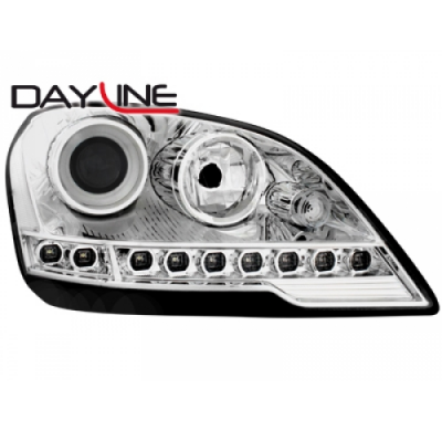 Faros Luz Diurna Mercedes Benz W164 M 08+ _ Cromado