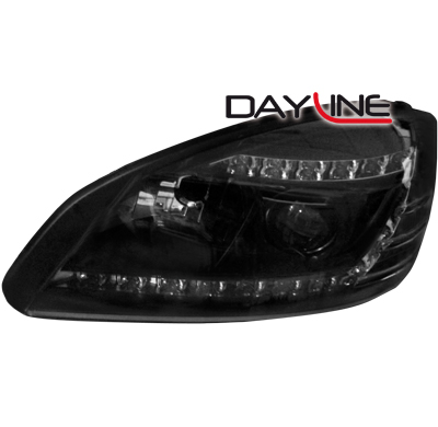 Faros Delanteros Mercedes Benz W203 C Class 00-06_Xenon_Negro