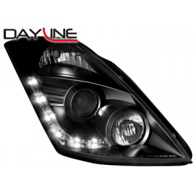 Faros Luz Diurna Nissan 350z 03-05 _ Tfl.-Optik _ Negro