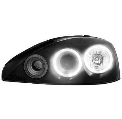Faros Delanteros Opel Corsa C 01-06 _ 2 Ccfl Slr _ Negro