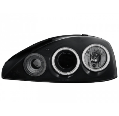 Faros Delanteros Opel Corsa C 01-06 _ 2 Ccfl Slr _ Negro