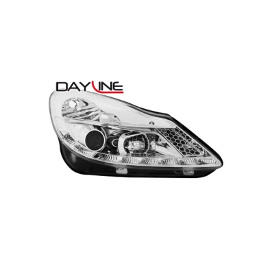 Faros Luz Diurna Opel Corsa D 06+ _  Cromado