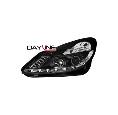 Faros Luz Diurna Opel Corsa D 06+ _  Negro