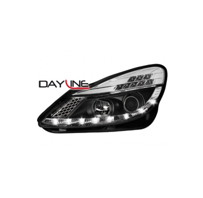 Faros Luz Diurna Opel Corsa D 06+ _  Negro