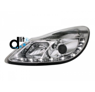 Faros Luz Diurna Homologacion R87 Opel Corsa D 06+ _ Luz Diurna _ Cromado