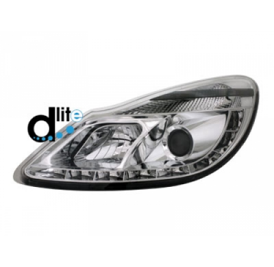 Faros Luz Diurna Homologacion R87 Opel Corsa D 06+ _ Luz Diurna _ Cromado
