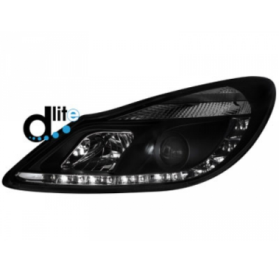 Faros Luz Diurna Homologacion R87 Opel Corsa D 06+ _ Luz Diurna _ Negro