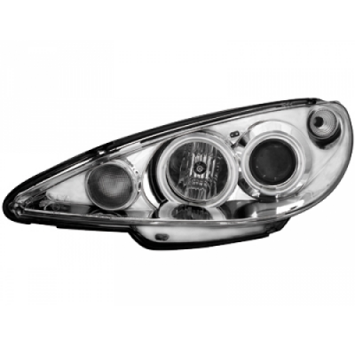 Faros Delanteros Peugeot 206 02-07 _ 2 Ccfl Slr _ Cromado