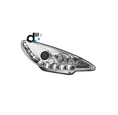 Faros Luz Diurna Peugeot 206 98-07 _Homologacion R87 _ Cromado