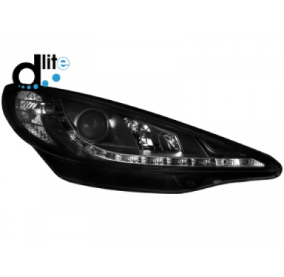 Faros Luz Diurna Homologacion R87 Peugeot 207 06-10_ Luz Diurna _ Negro