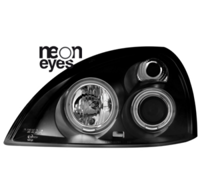 Faros Delanteros Renault Clio Mk3 01-05_2 Ccfl Angel Eyes_Negro