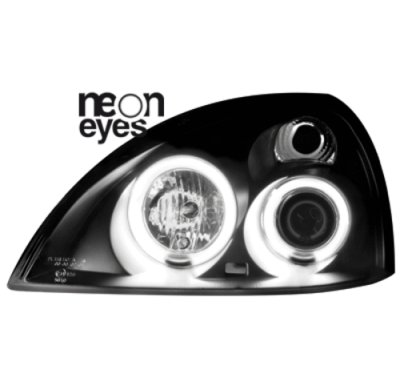 Faros Delanteros Renault Clio Mk3 01-05_2 Ccfl Angel Eyes_Negro