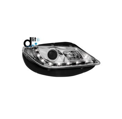 Faros Luz Diurna Seat Ibiza 6j 08+ Homologacion R87 _ Cromado