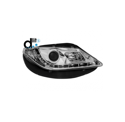 Faros Luz Diurna Seat Ibiza 6j 08+ Homologacion R87 _ Cromado