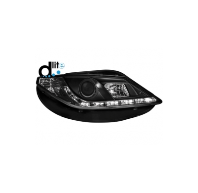 Faros Luz Diurna Seat Ibiza 6j 08+ Homologacion R87 _ Negro