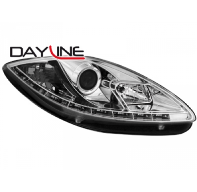 Faros Luz Diurna Seat Leon 1p 09+ _ Cromado