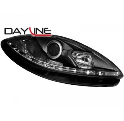 Faros Luz Diurna Seat Leon 1p 09+ _ Negro