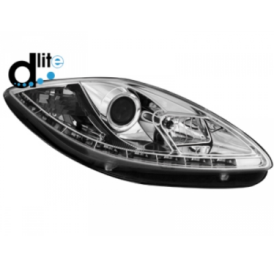 Faros Luz Diurna Homologacion R87 Seat Leon 1p 09+ Luz Diurna _ Cromado