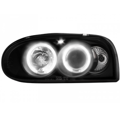 Faros Delanteros Vw Golf Iii 92-98 _ 2 Ccfl Slr _ Negro