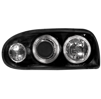 Faros Delanteros Vw Golf Iii 92-98_2 Angel Eyes_Negro
