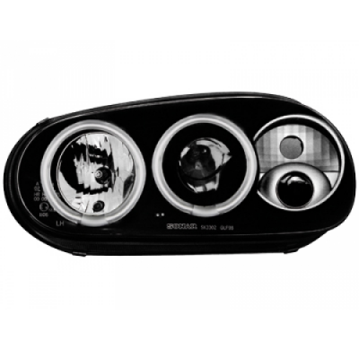 Faros Delanteros Vw Golf Iv 97-04 _ 2 Ccfl Slr _ Negro