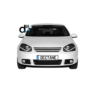 Faros Luz Diurna Vw Golf V Homologacion R87 _ Negro