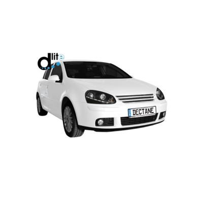 Faros Luz Diurna Vw Golf V Homologacion R87_ Para Xenon Original _ Negro