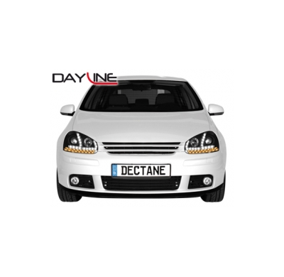 Faros Luz Diurna Vw Golf V 03-09 _ Drl-Optic _ Black