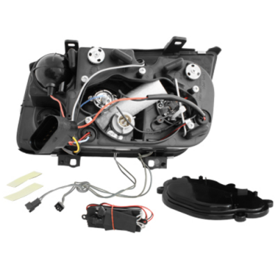 Faros Delanteros Vw Bora 98-05_2 Ccfl Angel Eyes_Negro