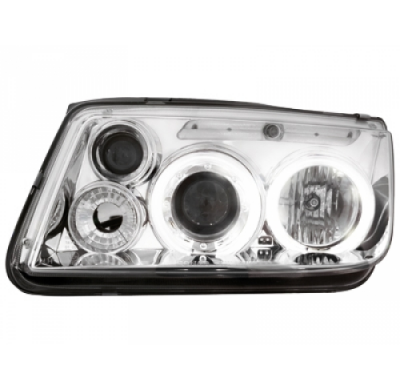 Faros Delanteros Vw Bora 98-05 _ 2 Ccfl Slr _ Cromado