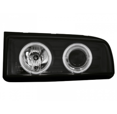 Faros Delanteros Vw Corrado 87-95 _ 2 Ccfl Slr_ Negro