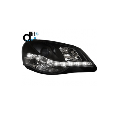 Faros Luz Diurna Vw Polo 9n3 05-09 _ Drl-Optic _ Cromado