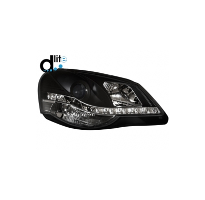 Faros Luz Diurna Vw Polo 9n3 05-09 _ Drl-Optic _ Cromado