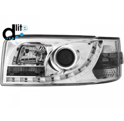 Faros Luz Diurna Homologacion R87 Vw T4 90-03 _ Luz Diurna _ Cromado