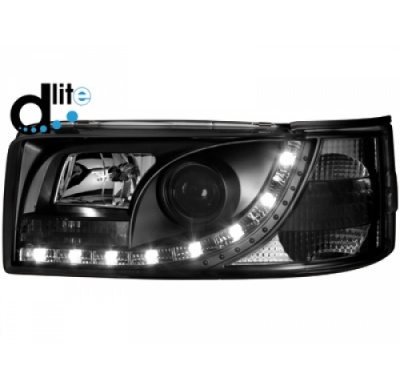 Faros Luz Diurna Homologacion R87 Vw T4 90-03 _ Luz Diurna _ Negro