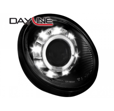 Faros Luz Diurna Vw Lupo 99-05 _ Negro